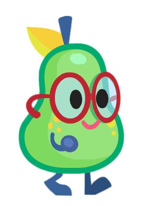 Eugene the Square Pear Walking png transparent