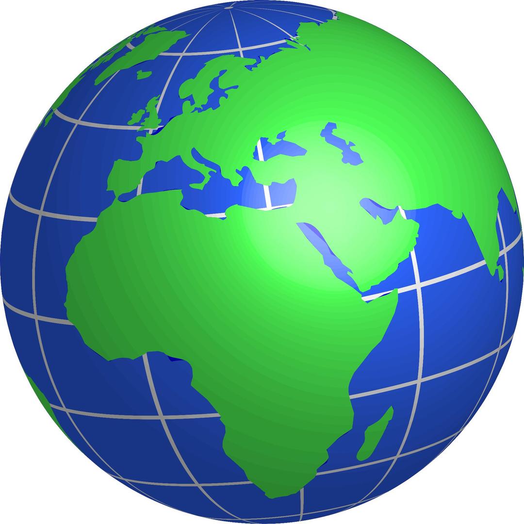 Europe, Africa, and Middle East Globe png transparent