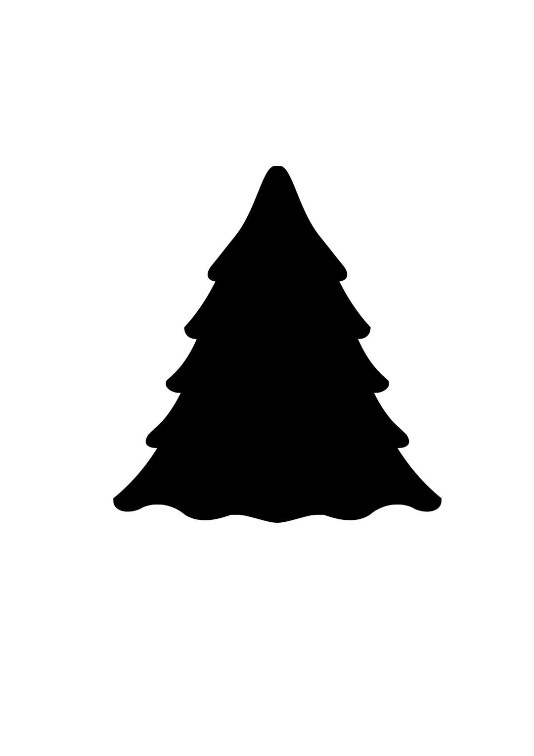 Evergreen Tree Silhouette png transparent