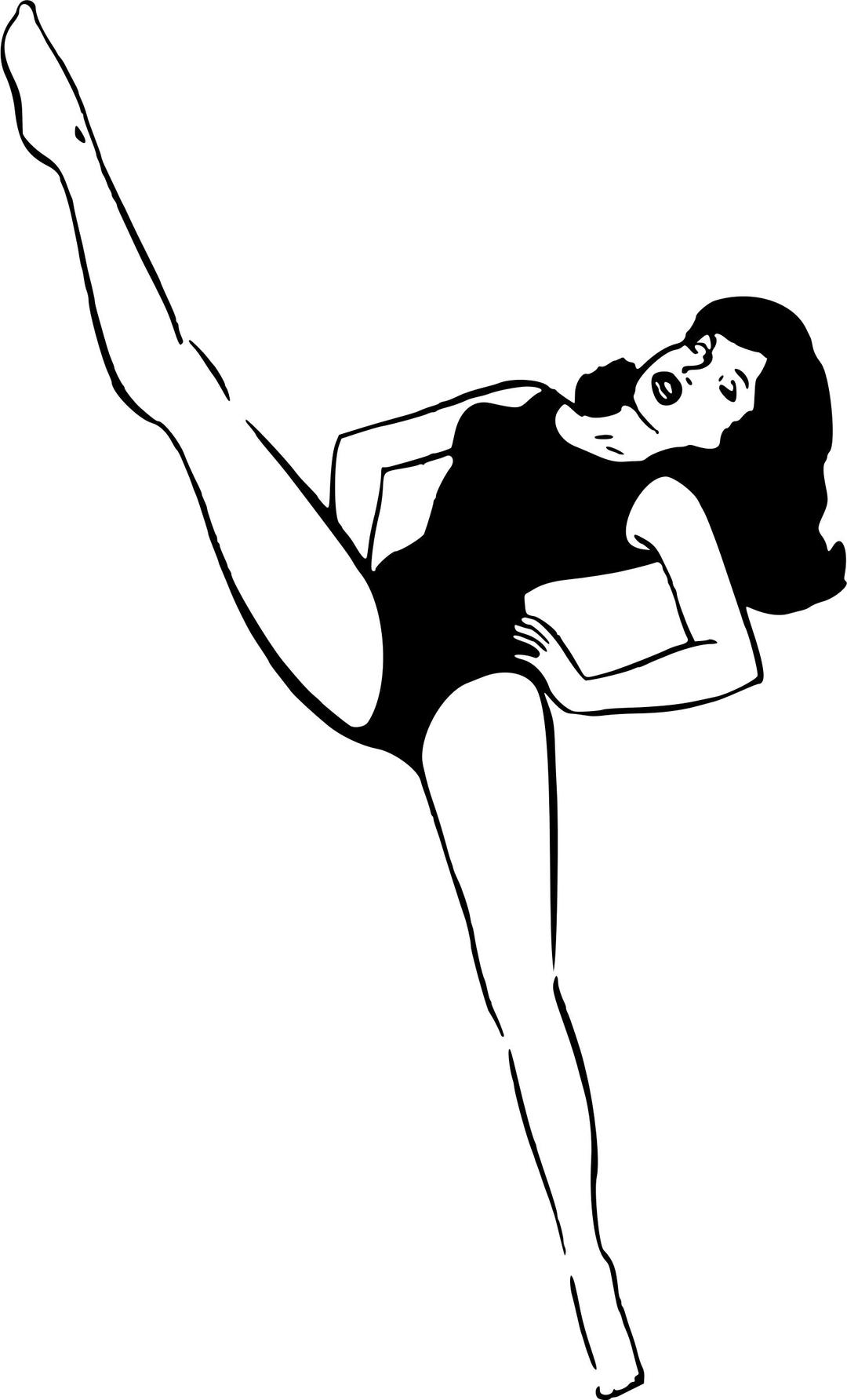 Exercising woman png transparent