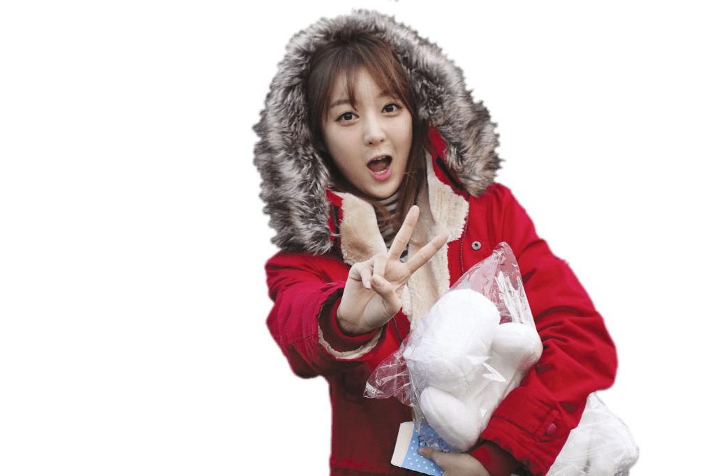EXID Hyerin Peace Sign png transparent