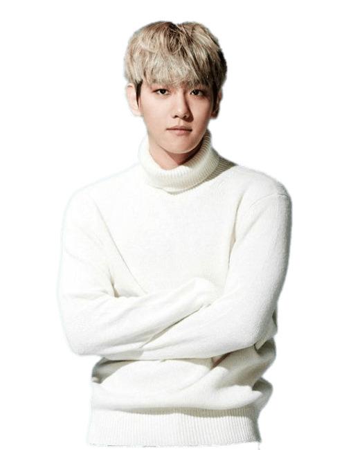 EXO Baekhyun White Sweater png transparent