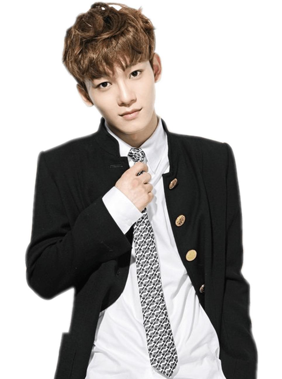 EXO Chen Grey Tie png transparent