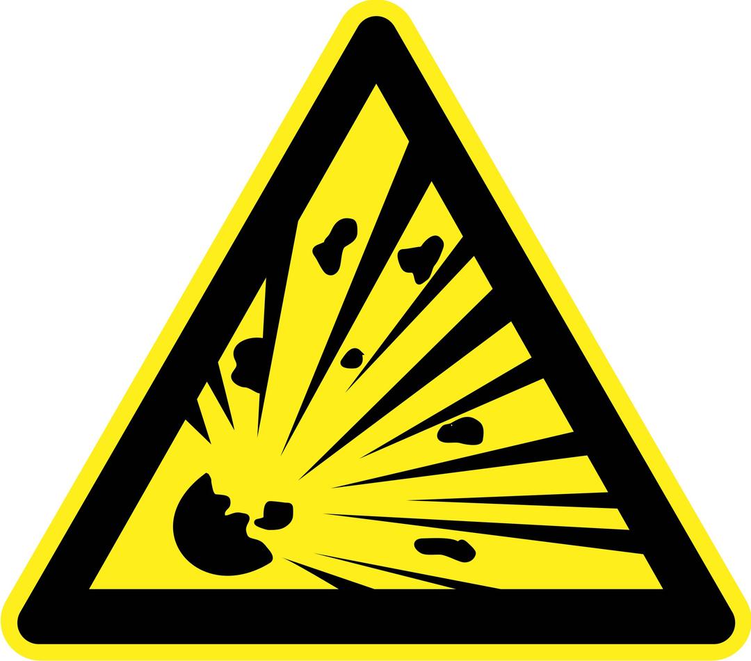 Explosive Material Warning Sign png transparent
