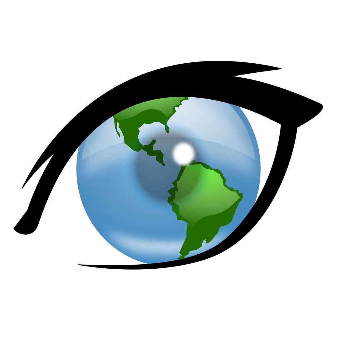 Eye can see the world png transparent