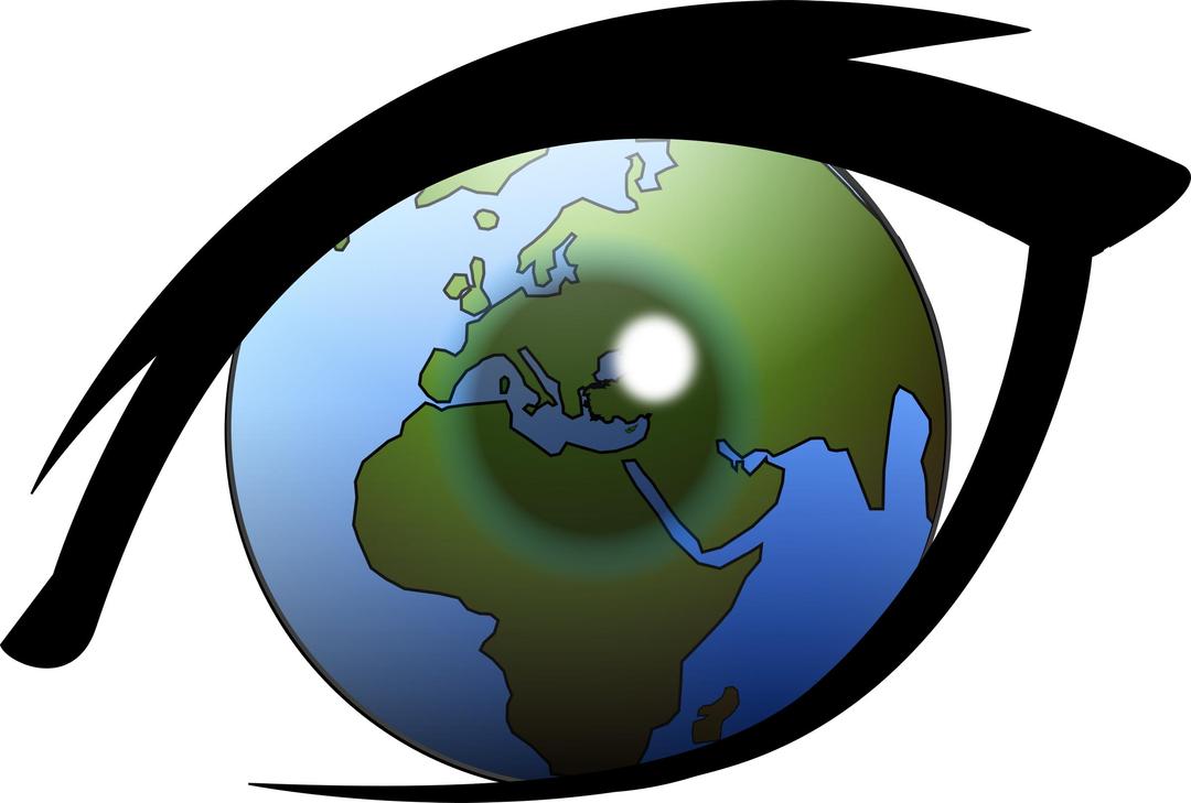 Eye can see the world Europe, Africa and Middle East (from "cam.morris" and "narrowhouse" works) png transparent