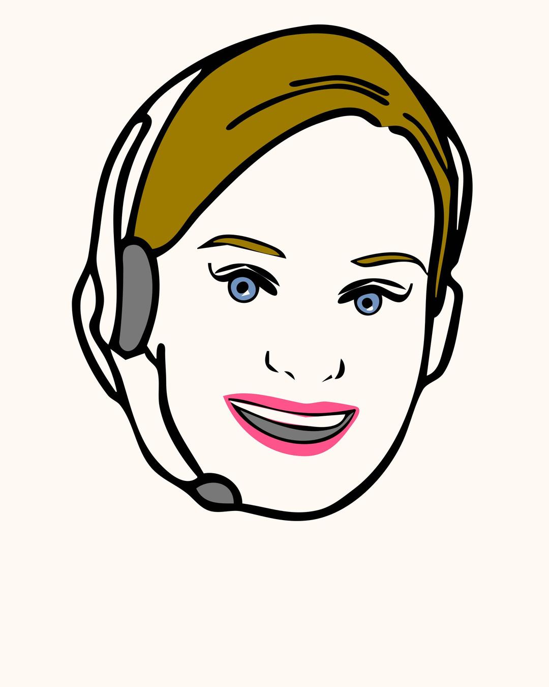 Face, Avatar, Woman, Female, Headset 1 png transparent