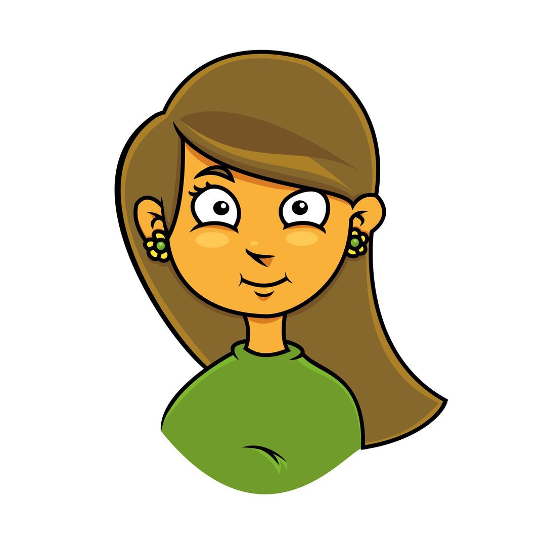 Face of a girl smiling png transparent