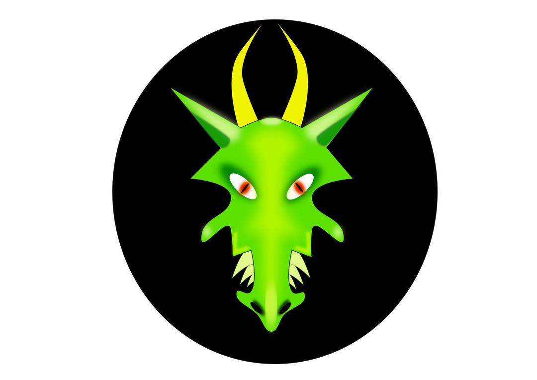 Face of a Green Dragon png transparent