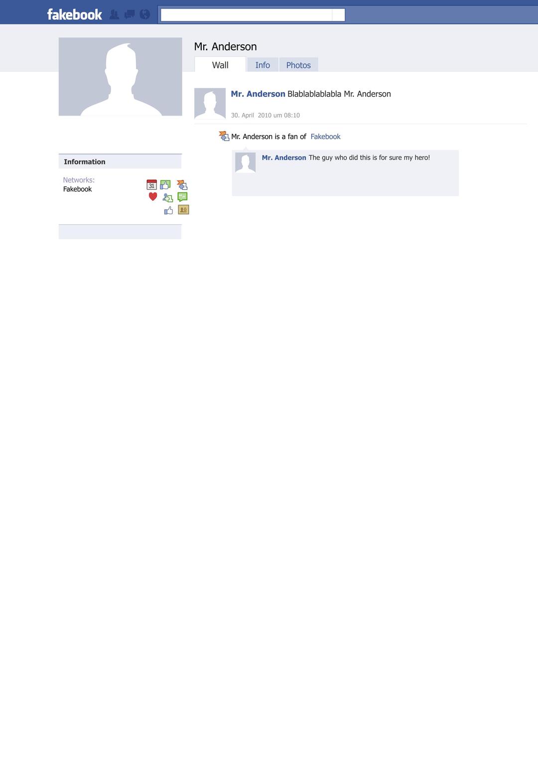 Facebook/fakebook Template png transparent