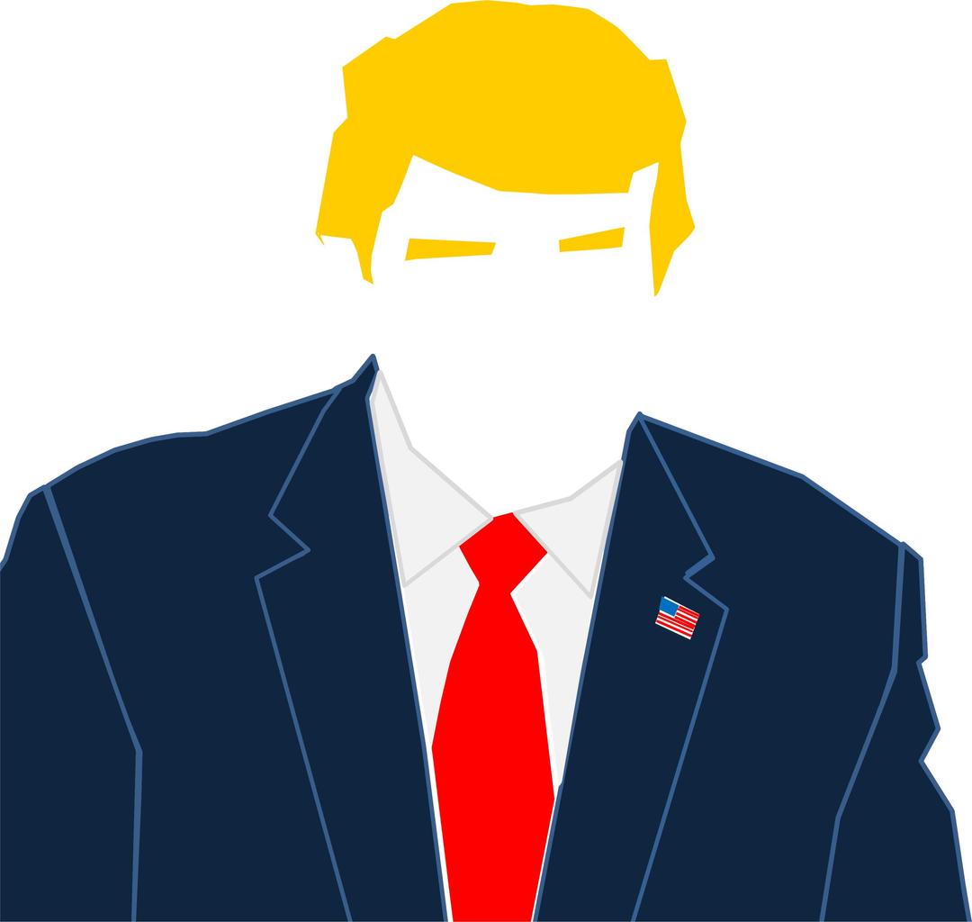 Faceless Trump png transparent