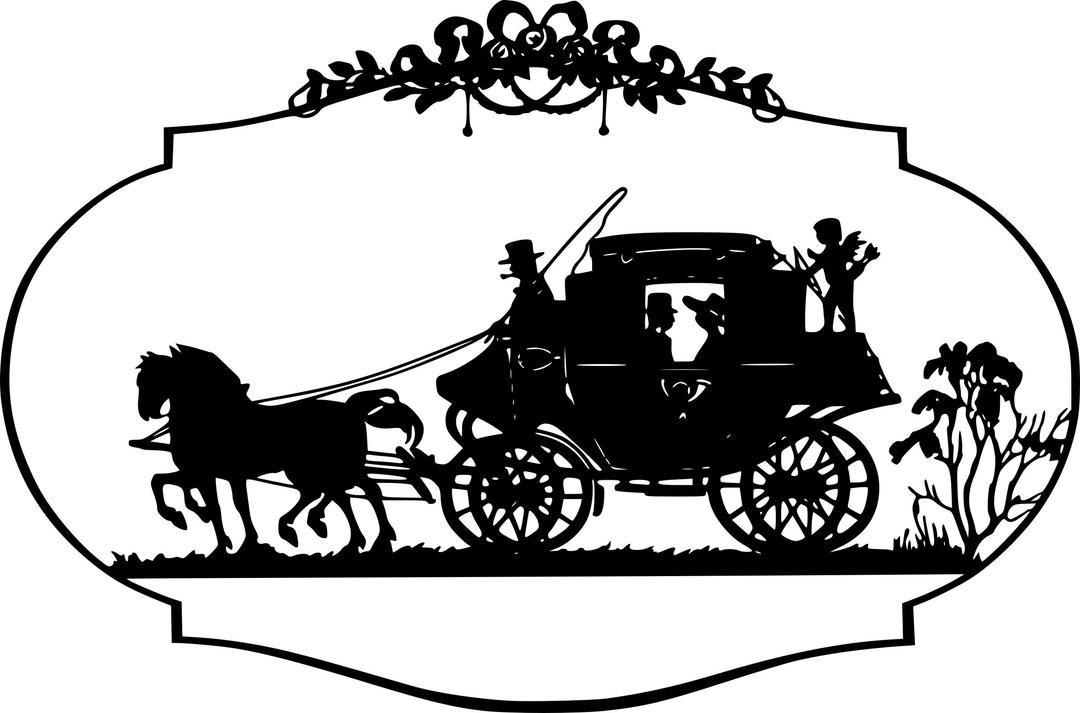 Fairy Tale Carriage - Silhouette png transparent