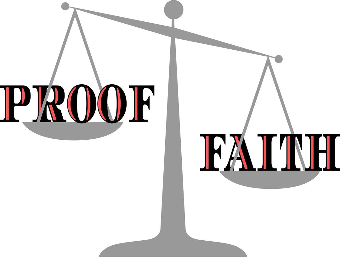 Faith outweighs proof png transparent