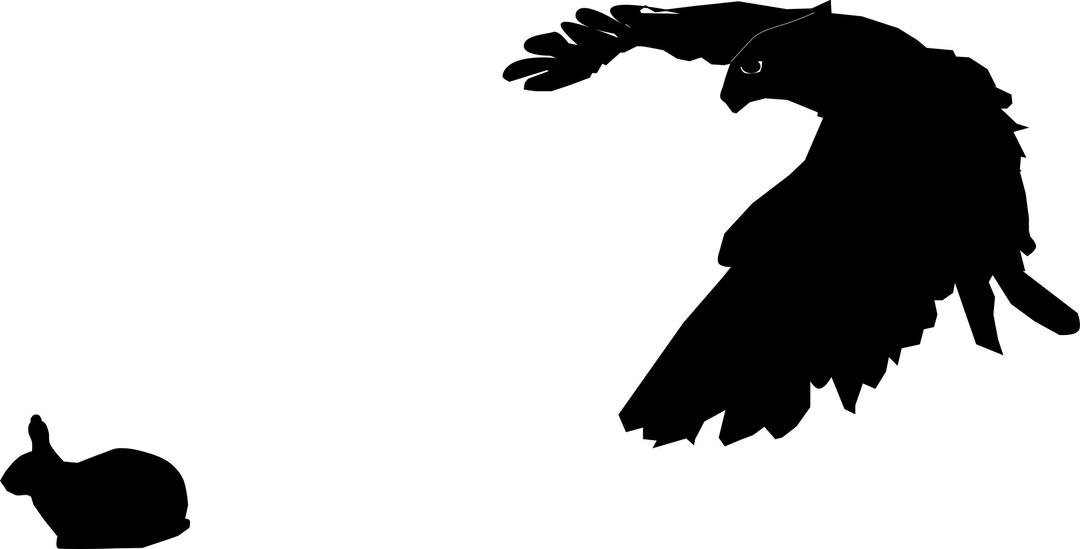 Falcon and Rabbit png transparent
