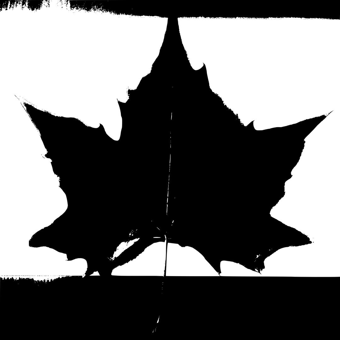 Fall Beijing Leaves black stencil 1 png transparent