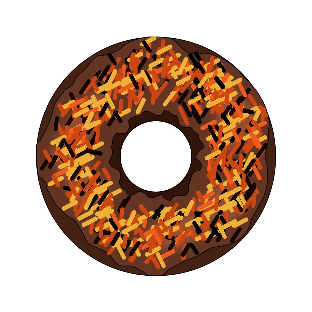 Fall or Halloween Donut png transparent