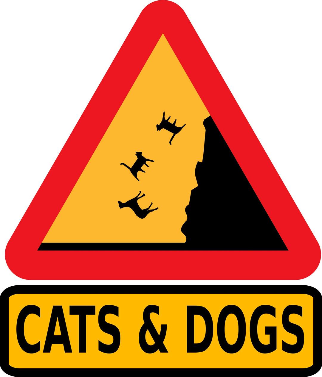 Falling cats and dogs png transparent