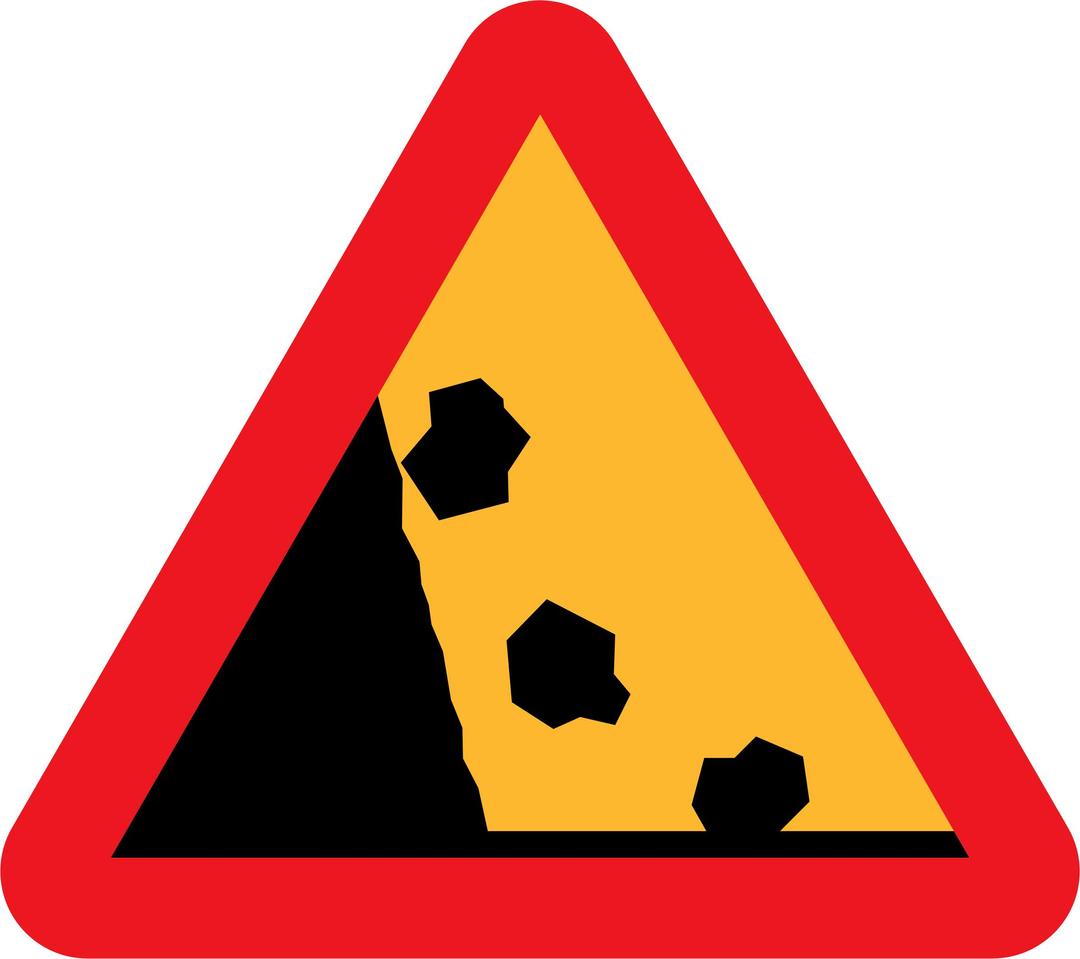 Falling Rocks from the LHS roadsign png transparent