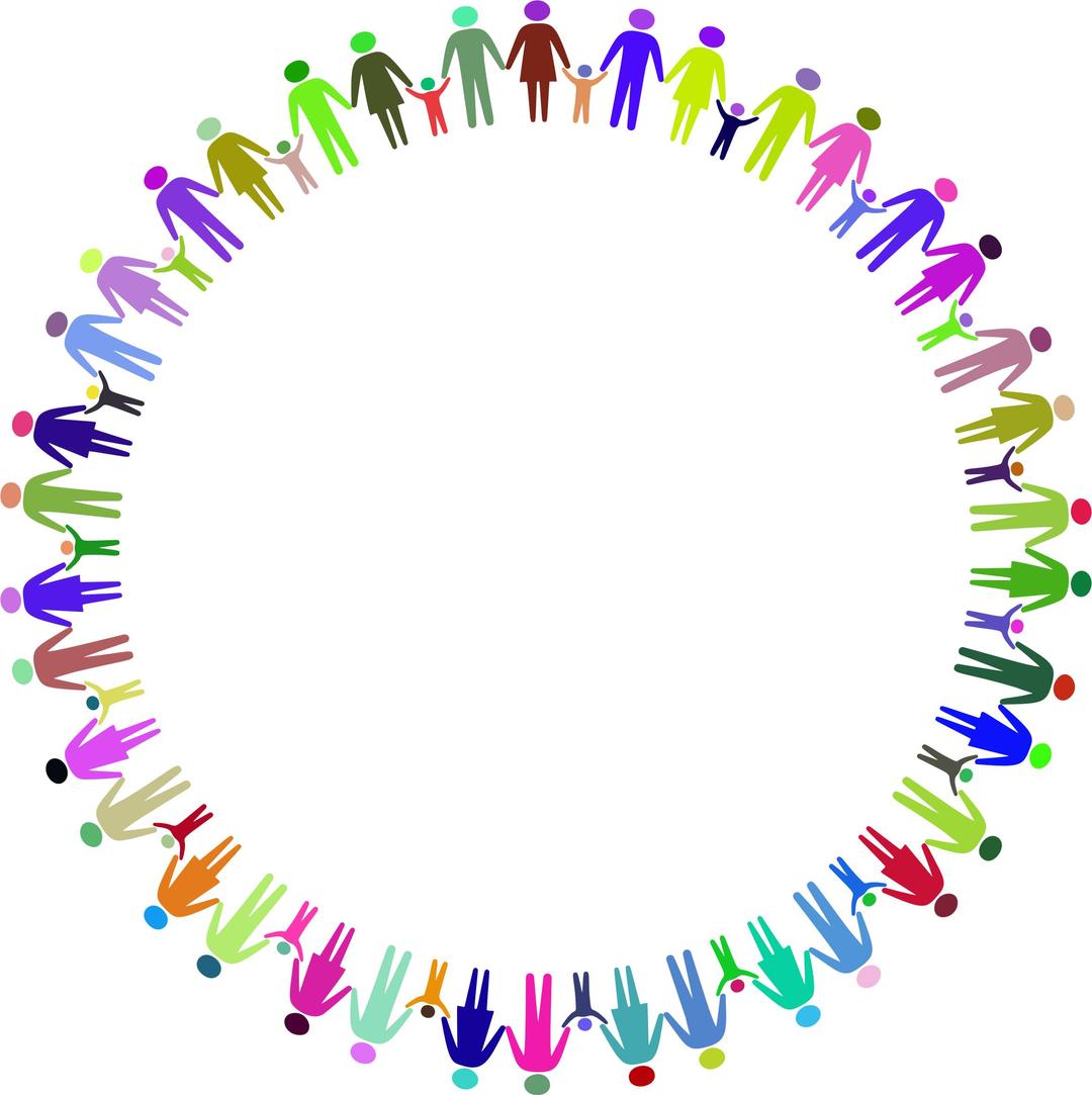 Family Holding Hands Circle Prismatic png transparent