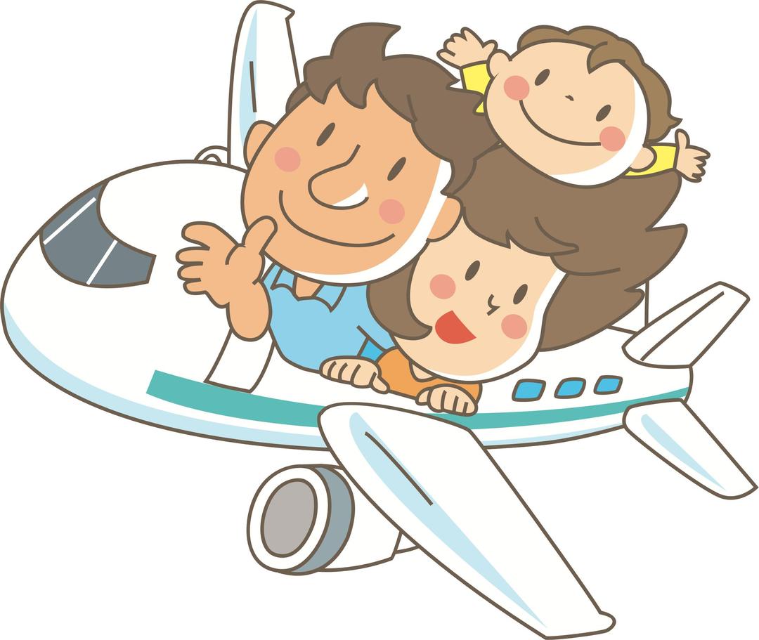 Family in Flight png transparent