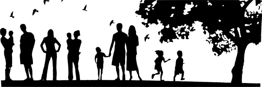Family Picnic Silhouette png transparent