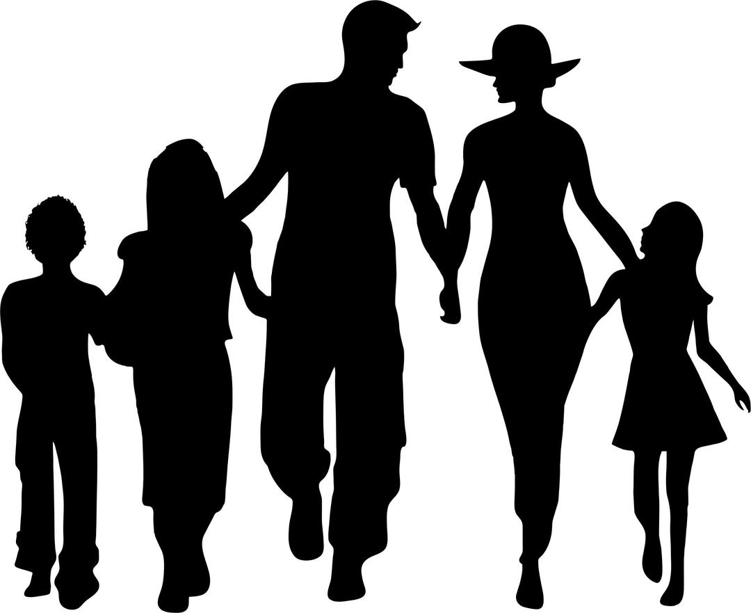 Family Silhouette png transparent