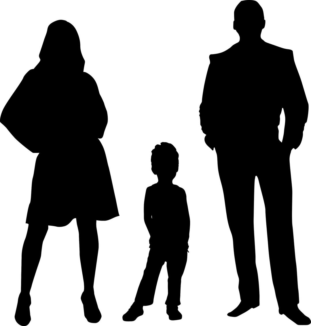 Family Silhoutte png transparent