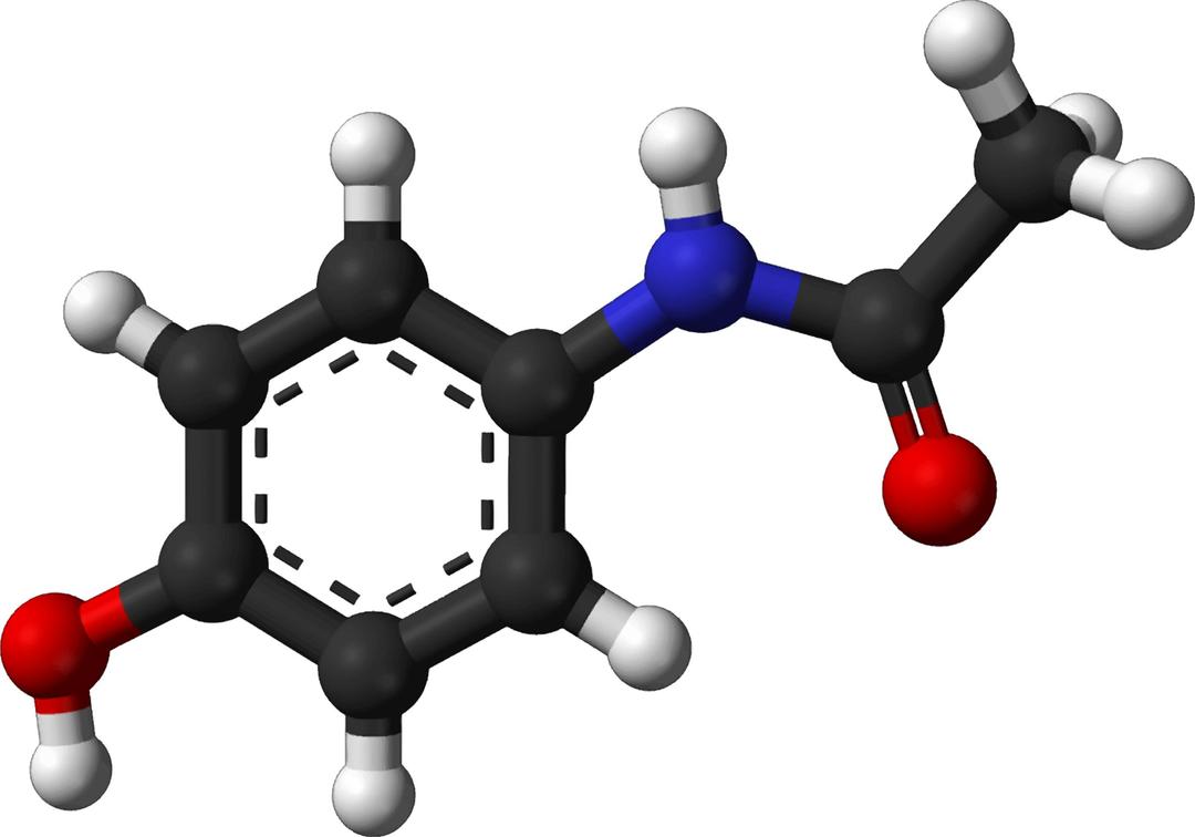 Famous (and infamous) molecules 18 - paracetamol png transparent