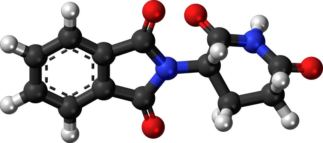 Famous (and infamous) molecules 23 - S-thalidomide png transparent