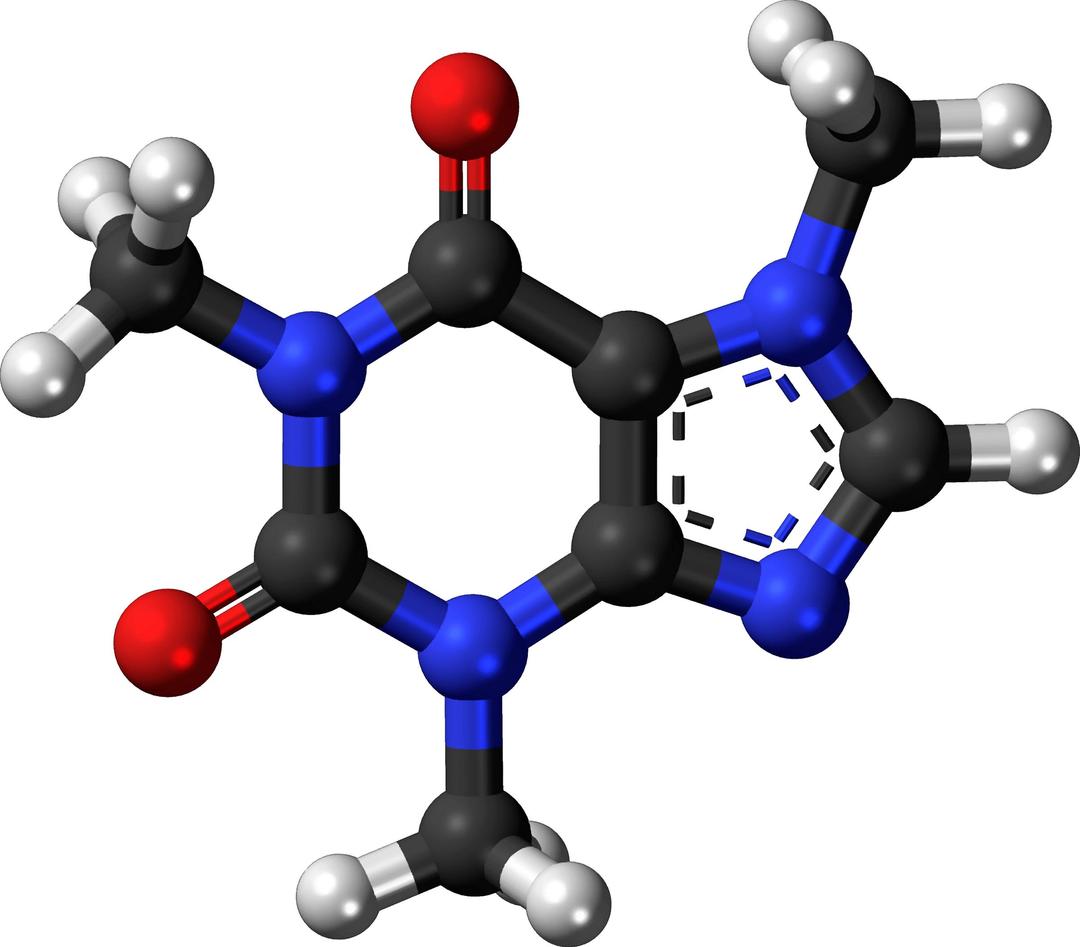 Famous (and infamous) molecules 3 - caffeine png transparent