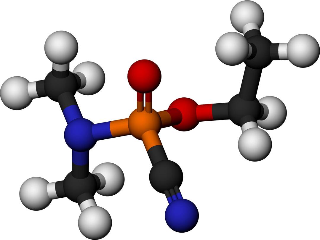 Famous (and infamous) molecules 39 - tabun png transparent