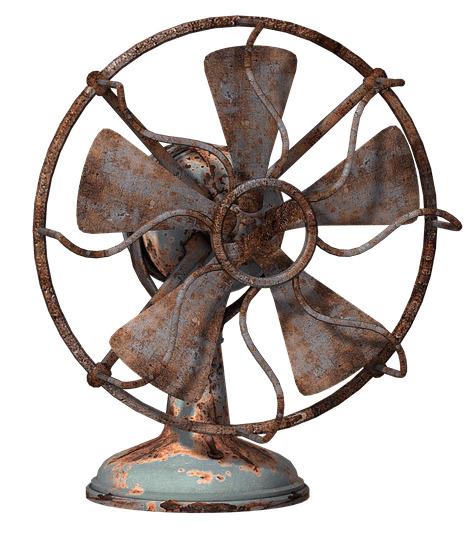 Fan Rusty Blue Front View png transparent