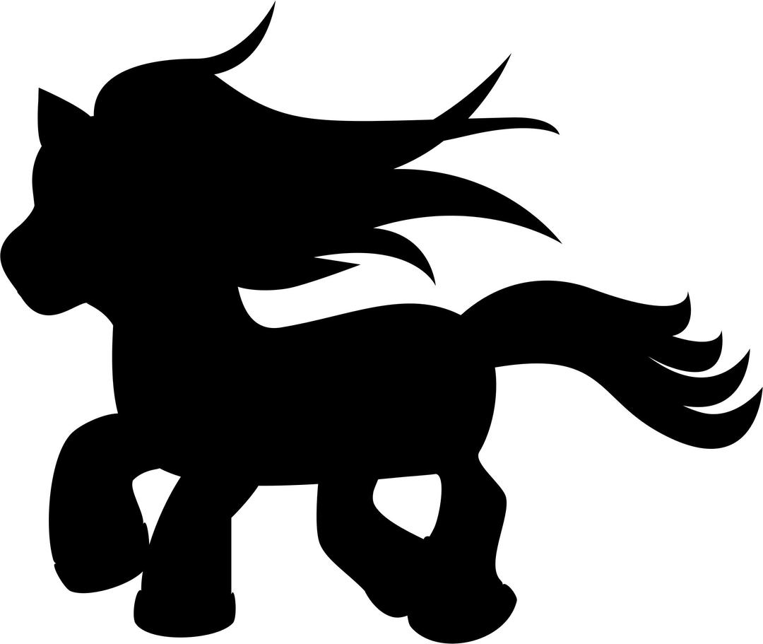 Fantasy Pony Silhouette png transparent