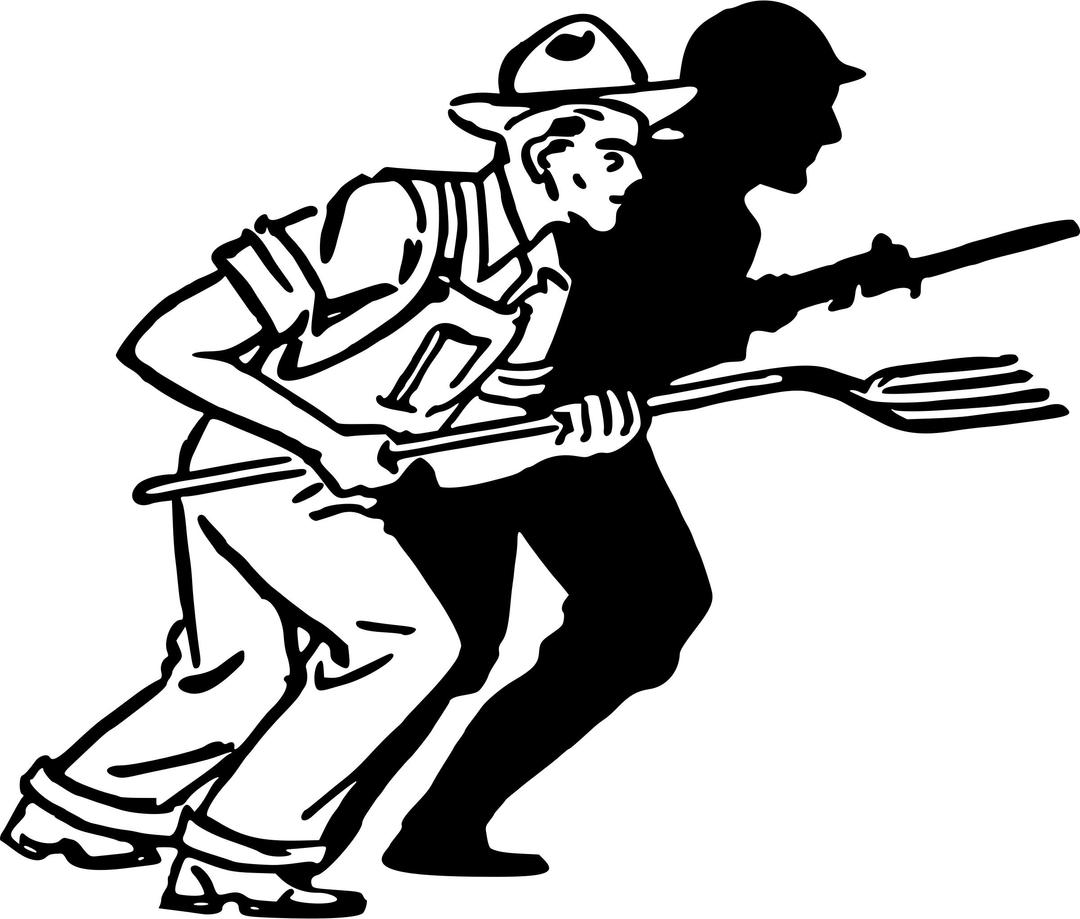 Farmer and soldier png transparent