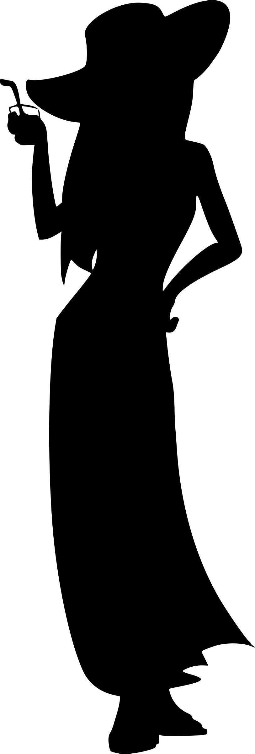 Fashion model silhouette png transparent