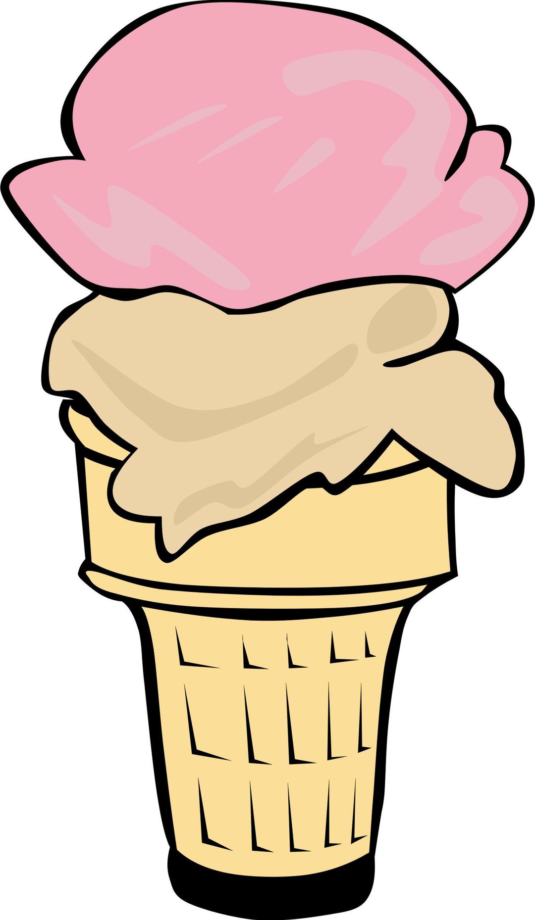 Fast Food, Desserts, Ice Cream Cone, Double png transparent
