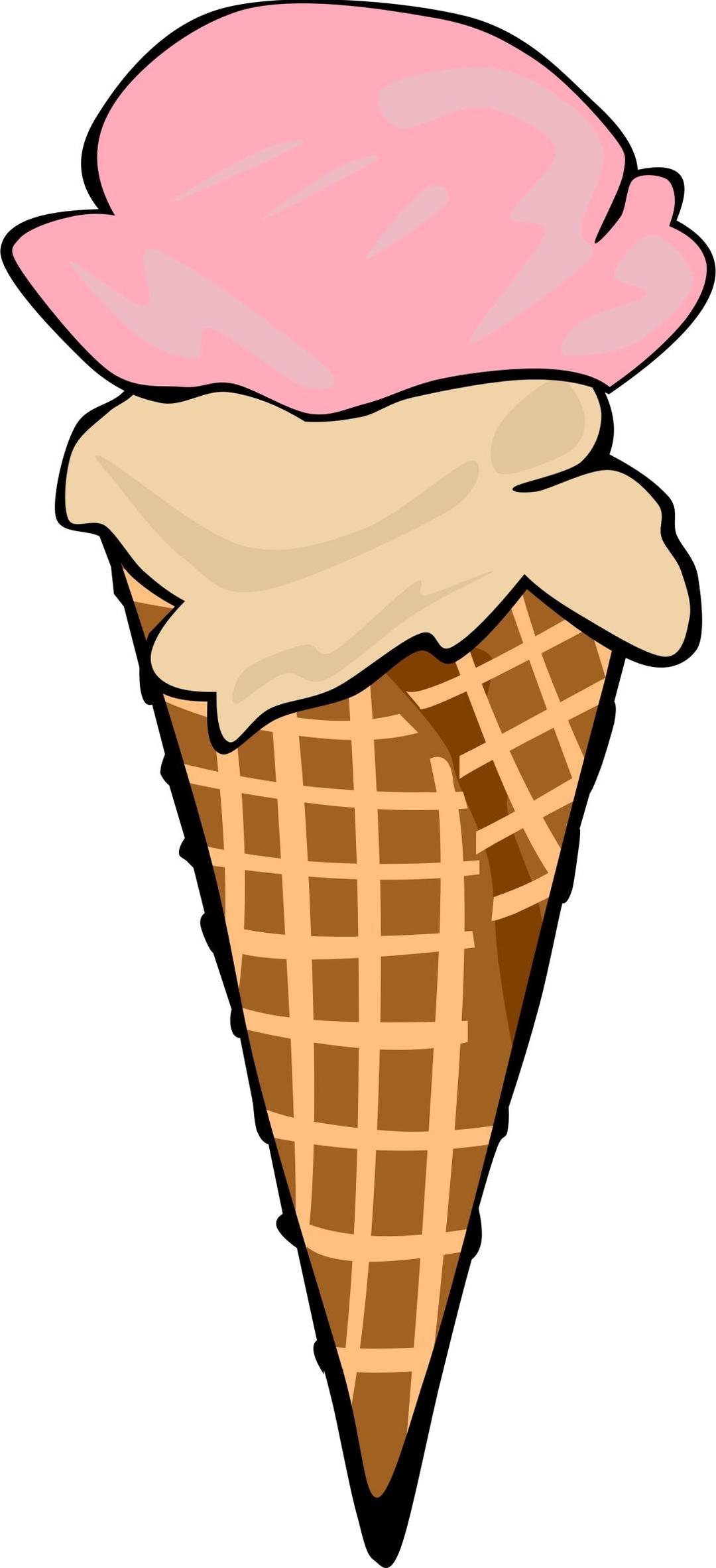 Fast Food, Desserts, Ice Cream Cones, Waffle, Double png transparent