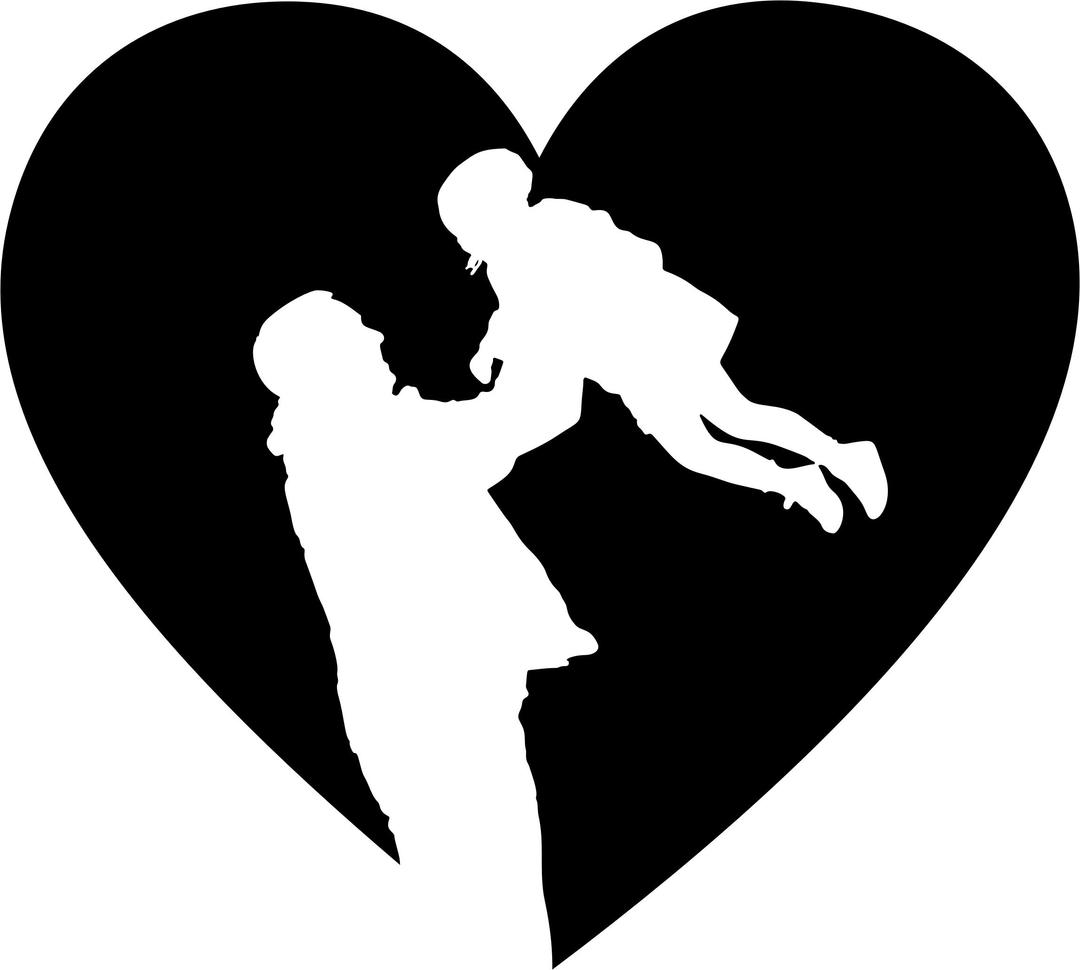 Father And Daughter Heart png transparent