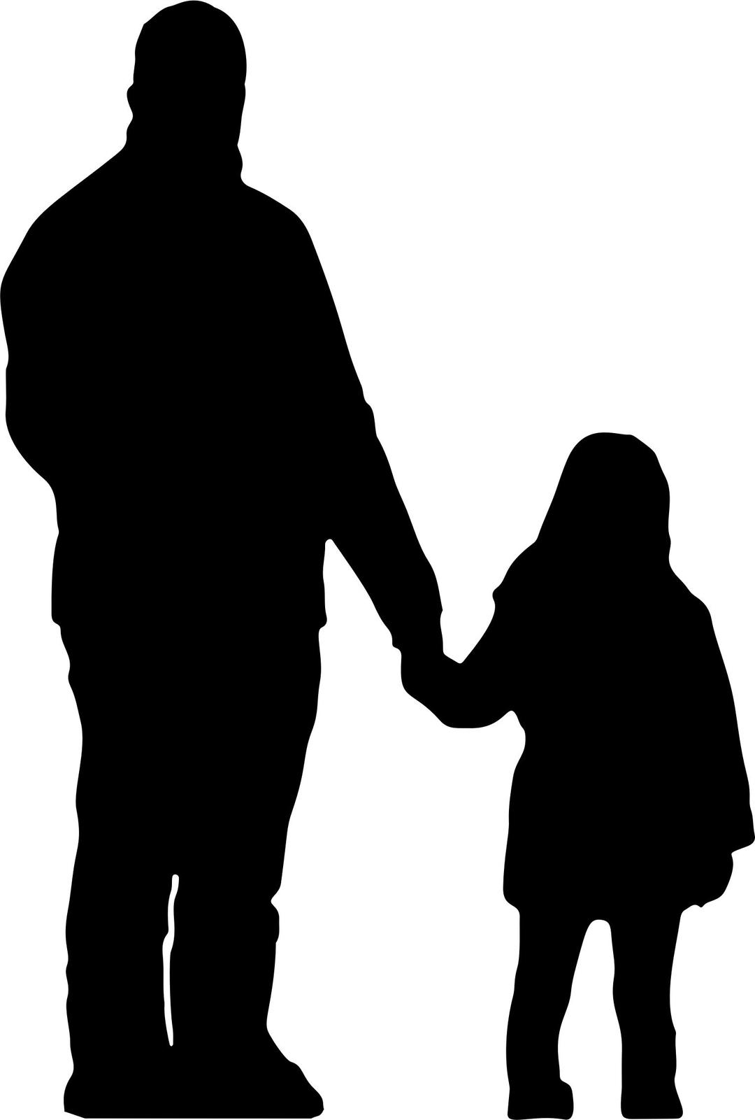 Father And Daughter Silhouette png transparent