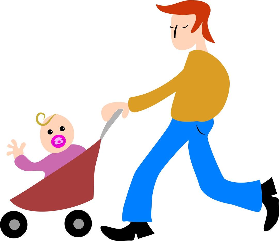 Father And Son Stroller png transparent