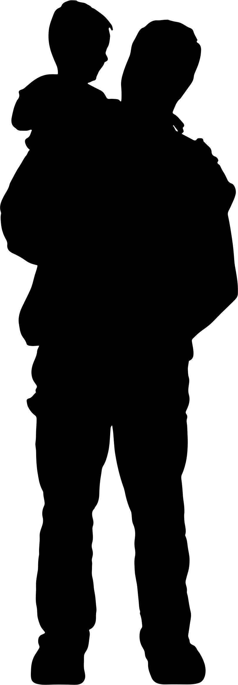 Father Holding Son Silhouette png transparent