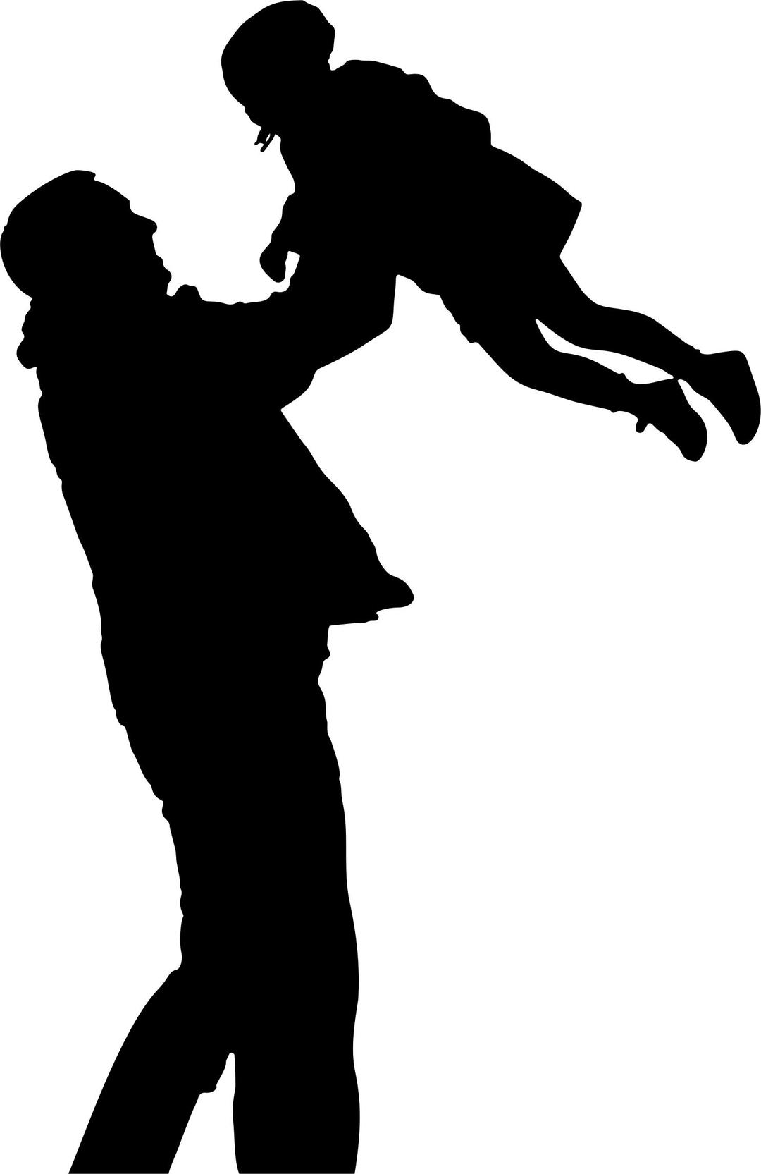 Father Playing With Daughter Silhouette png transparent