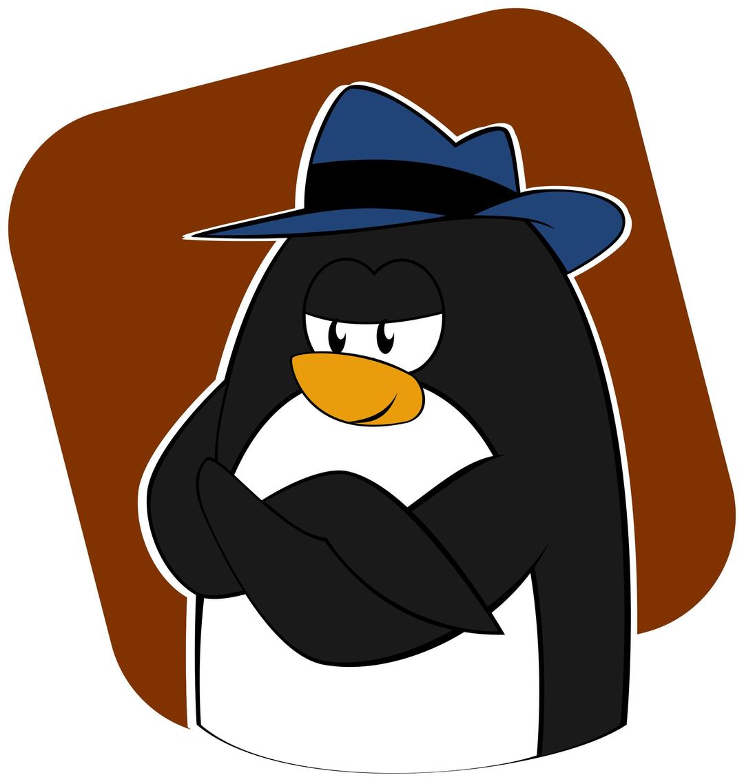 Fedora Penguin png transparent