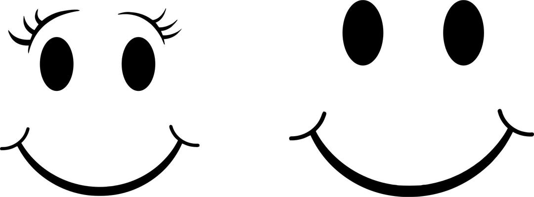 Female And Male Smileys png transparent