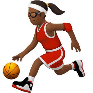 Female Basketball Player Apple Emoji png transparent