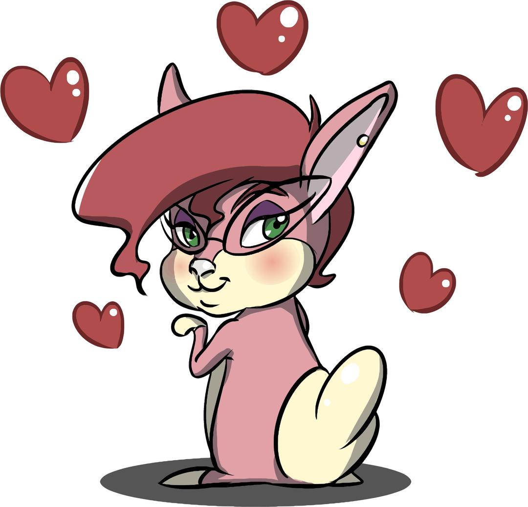 Female Bunny In Love png transparent