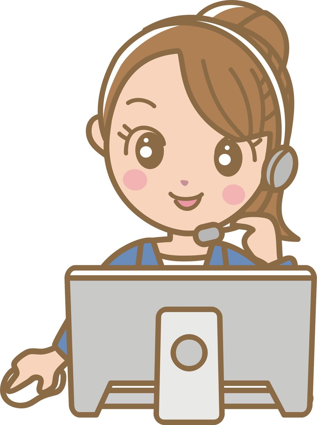Female Call Centre Worker png transparent