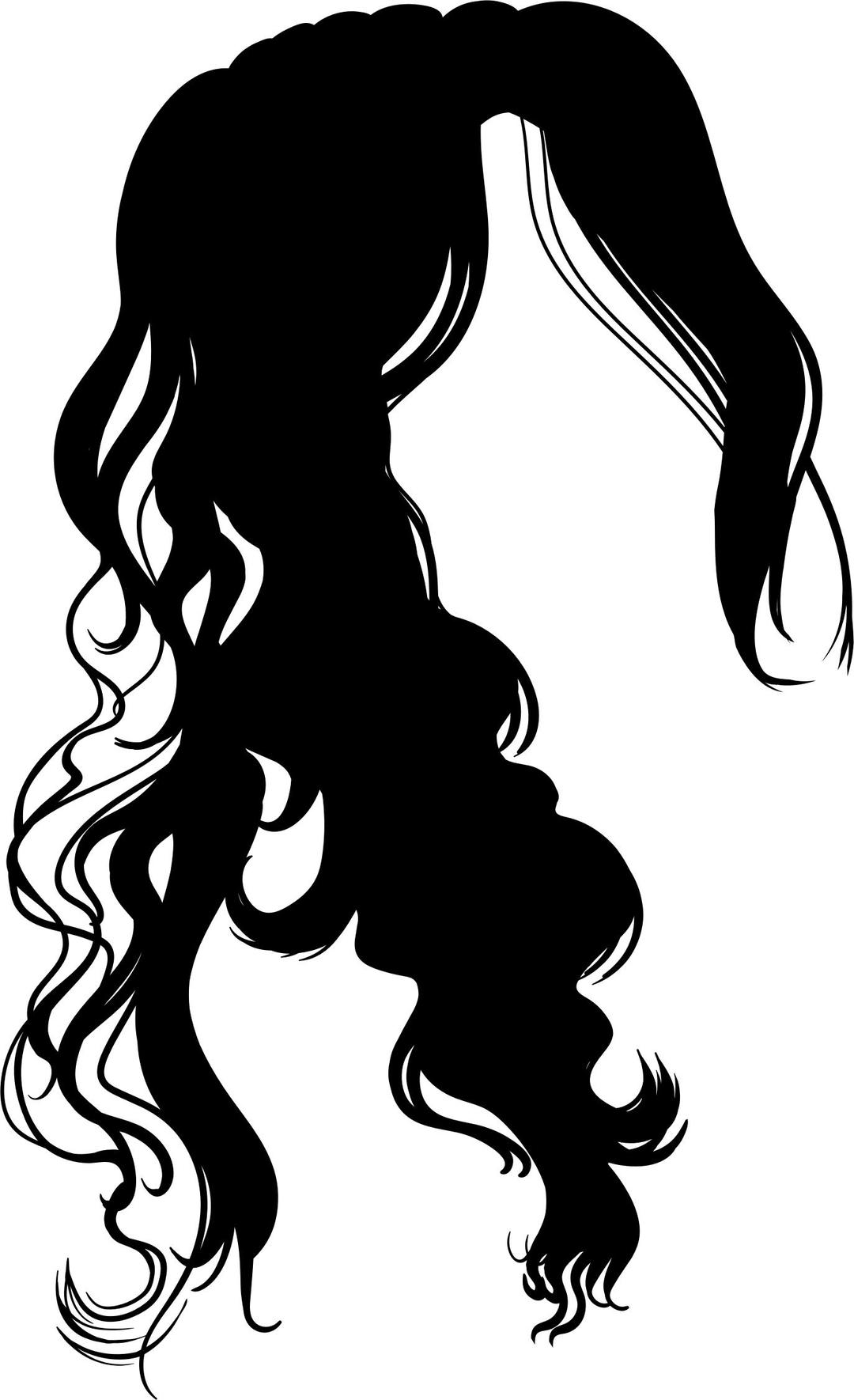 Female Hair Silhouette png transparent