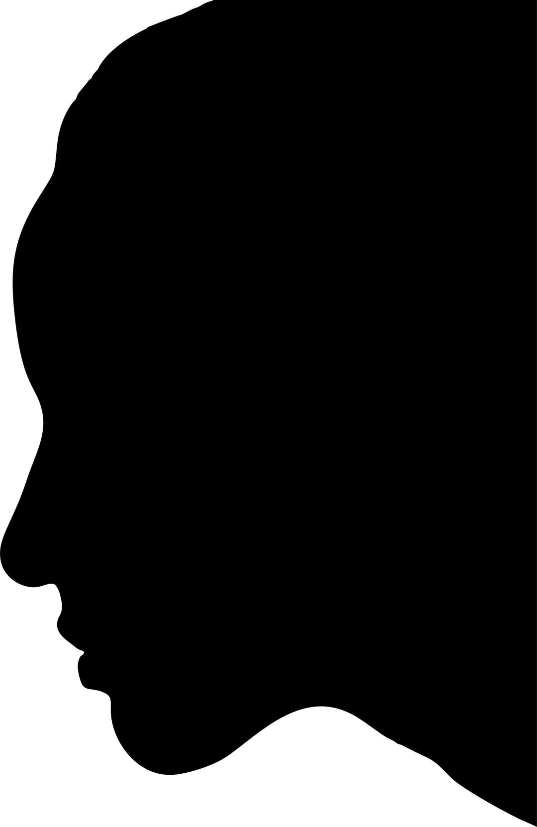 Female Head Profile Silhouette png transparent