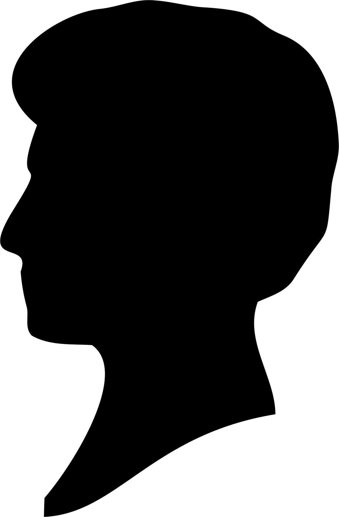 Female Profile Silhouette png transparent